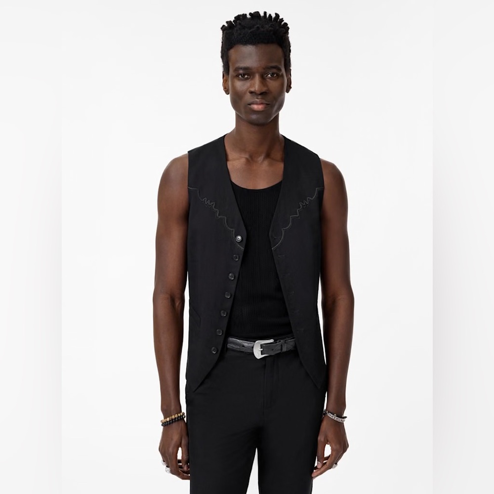 $598 NWT Brand New John Varvatos Theodore Vest size EU 46 USA 36